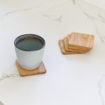 Wooden Oak Walnut Coasters for Glasses, Cups or Candles. Set of 4. - Image 2