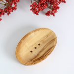 Handmade Olive Wood Soap Dish, Oval - Image 3