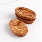 Handmade Olive Wood Soap Dish, Oval - Image 4