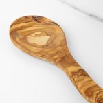 30cm (11.8") Olive Wood Cooking Spoon, Handmade with Curvy Handle - Image 2